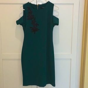 Sharagano deep green dress Size 4